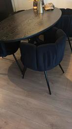 Zwarte eettafel stoelen, Ophalen, Zo goed als nieuw, Zwart, Stof