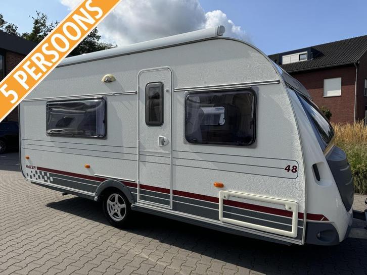 HomeStar Racer 48 KMU / 5 persoons / airco / voortent, Caravans en Kamperen, Caravans, Bedrijf, tot en met 5, 1000 - 1250 kg, Treinzit