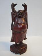 Oud lachend houten boeddha beeldje,, Ophalen of Verzenden