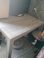 Grijshout eettafel 140cm, Huis en Inrichting, Tafels | Eettafels, Ophalen, Zo goed als nieuw, Rechthoekig, 100 tot 150 cm