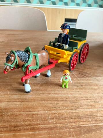 Playmobil koets met ruiter en kind beschikbaar voor biedingen