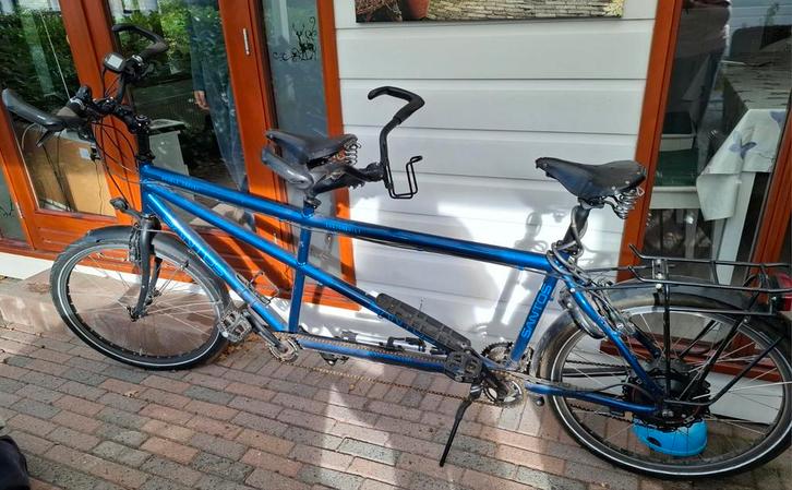 Santos electricheTandem 2013 + Aanhanger (2020), Fietsen en Brommers, Fietsen | Tandems, Gebruikt, Meer dan 20 versnellingen, 57 tot 61 cm