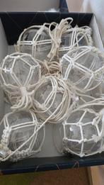 Decoratieve glazen bollen met touw, Ophalen of Verzenden