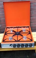 💐ORANJE 4 PITS GASSTEL VAN ETNA, Witgoed en Apparatuur, Kookplaten, Ophalen, Gebruikt, 4 kookzones, Gas
