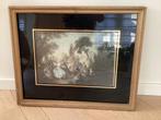 Klassieke prent met gouden lijst - Dansende Figuren in Lands, Ophalen