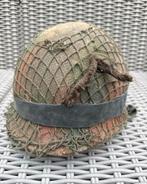 Vintage Militaire Helm - Origineel Legermodel Nederland, Ophalen of Verzenden, Overige soorten, Overige gebieden, Helm of Baret