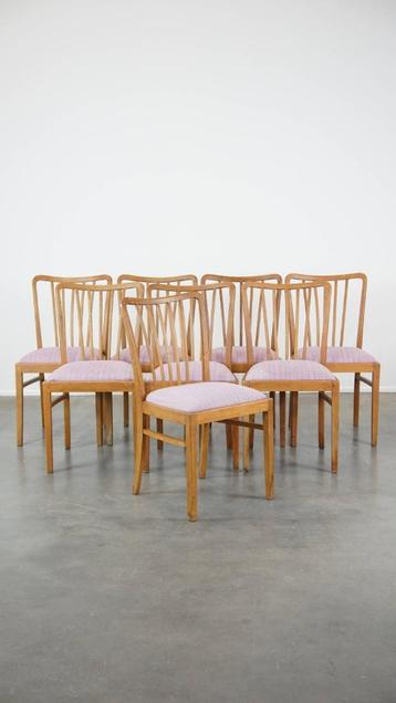 Leuke set van 8 vintage Deens design eetkamerstoelen beschikbaar voor biedingen