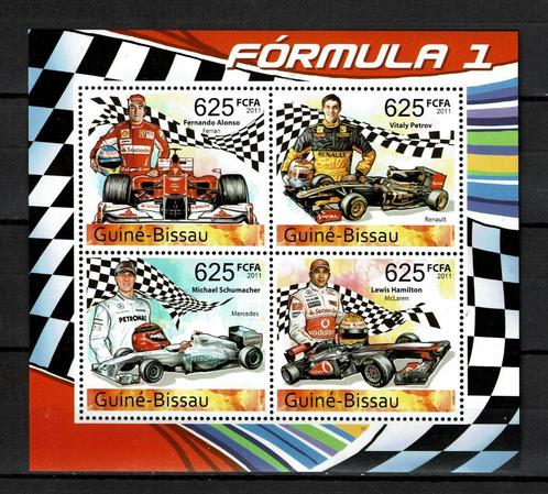 guine bissau 2011 pf blok formule 1 auto sport cars auto's 2, Postzegels en Munten, Postzegels | Thematische zegels, Gestempeld