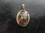 Oude Lourdes- hanger met Onze-Lieve-Vrouw., Verzenden, Zo goed als nieuw, Goud, Overige materialen