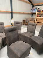 Eettafelstoelen Set 6 – Lichtgroen/Grijs, Stoffen Bekleding, Huis en Inrichting, Overige kleuren, Ophalen of Verzenden, Stof, Vijf, Zes of meer stoelen