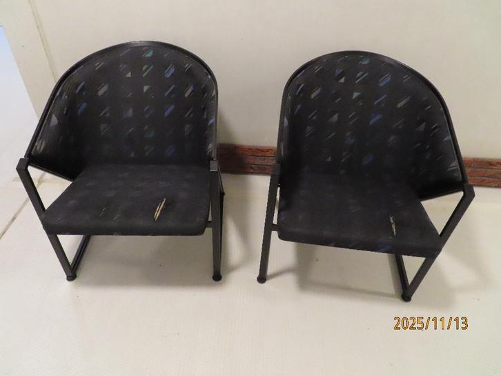 Vintage Mondi fauteuil, Huis en Inrichting, Fauteuils, Gebruikt, Hout, Metaal, Stof, 50 tot 75 cm, 75 tot 100 cm, Ophalen