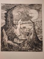 Ets Landschap van Wim Retera, Antiek en Kunst, Ophalen of Verzenden