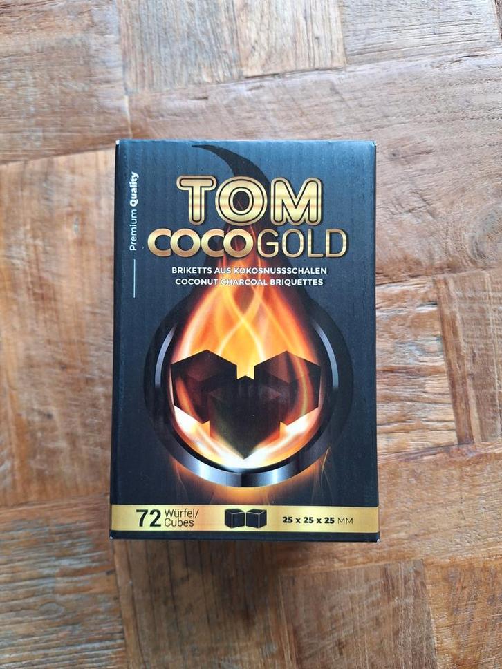 Tom Coco Gold Kokosnoot Briketten, Tuin en Terras, Elektrische barbecues, Nieuw, Ophalen of Verzenden