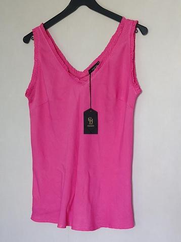 Top roze van zijde en viscose maat L/LX  Nieuw! beschikbaar voor biedingen