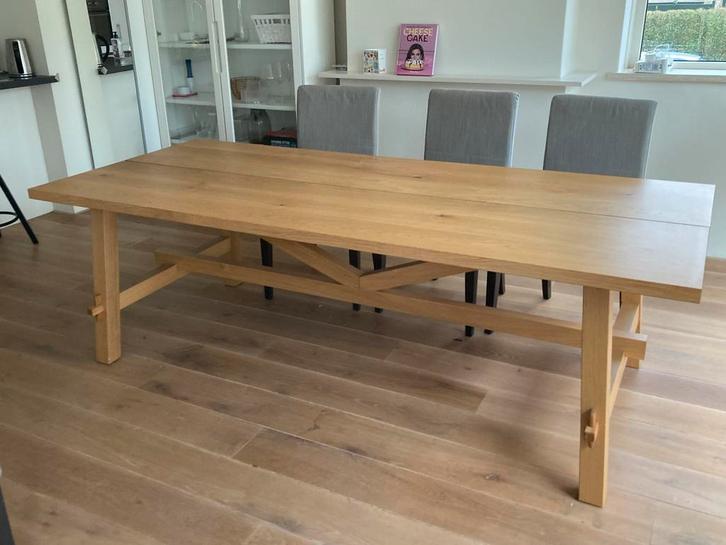 Houten eettafel (Skogsta), Huis en Inrichting, Tafels | Eettafels, Gebruikt, 100 tot 150 cm, 150 tot 200 cm, Vijf personen of meer