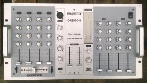 Stereo DJ-Mixer 4x stereo + 4x microfoon 2 masters, Audio, Tv en Foto, Stereo-sets, Zo goed als nieuw, Overige merken, Losse componenten