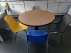 ronde vergadertafel, Huis en Inrichting, Tafels | Eettafels, Ophalen, Gebruikt, Rond, Vier personen