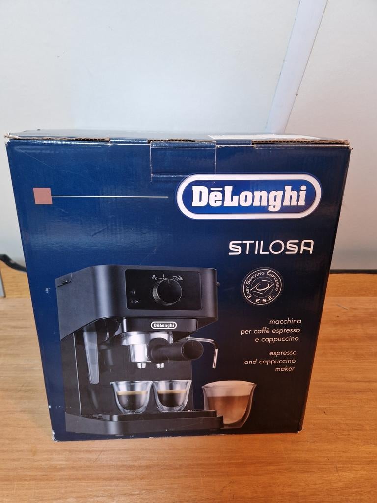 DeLonghi Stilosa Espressomachine - Nieuw in doos!, Espresso apparaat, Nieuw, Gemalen koffie, Ophalen of Verzenden
