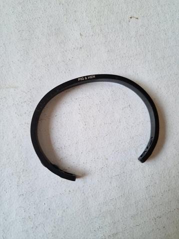 Armband Pig & Hen navarch 6mm black zwart polsmaat medium beschikbaar voor biedingen