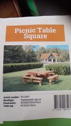 Picknicktafel, Tuin en Terras, Tuintafels, Nieuw, Rechthoekig, Hout, Ophalen