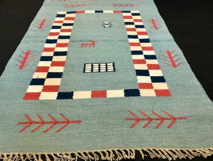 Mooi origineel Perzisch handgeweven kelim kleed, Huis en Inrichting, Stoffering | Tapijten en Kleden, Zo goed als nieuw, 150 tot 200 cm