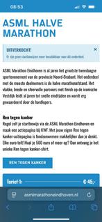 Startbewijs halve marathon eindhoven 2025, Sport en Fitness, Loopsport en Atletiek, Ophalen of Verzenden, Nieuw, Overige typen
