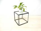 vintage Max Sauze kubus bijzettafel Atrow Isocele 1970, 45 tot 60 cm, Minder dan 55 cm, Gebruikt, Metaal of Aluminium