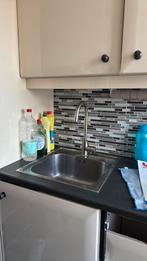 Ikea kraan met wasbak, Ophalen, Zo goed als nieuw, Wit, Enkelwandige keuken