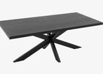 Zwarte Mango Eetkamertafel met Kruispoot - Goossens, Huis en Inrichting, Tafels | Eettafels, Ophalen, 50 tot 100 cm, Zo goed als nieuw