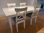 Ikea tafel en 4 stoelen, Ophalen, Rechthoekig, 50 tot 100 cm