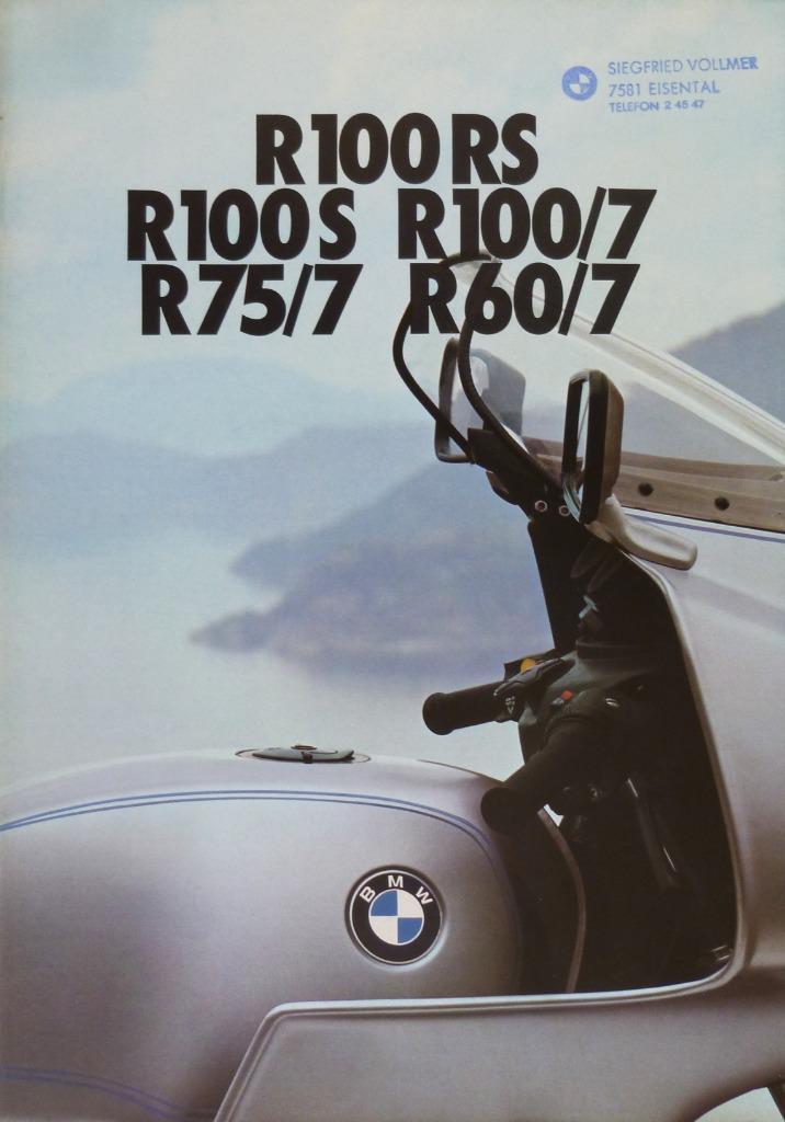 Folder BMW R100RS/ R100S/ R100/7/ R75/7/ R60/7 02/ 1976, Motoren, Handleidingen en Instructieboekjes, BMW, Ophalen of Verzenden