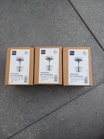 3x Universele 2in1 Afvoerplug RVS beschikbaar voor biedingen