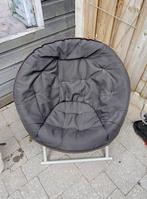 Zwarte Opklapbare lounge stoelen., Tuin en Terras, Ophalen, Gebruikt