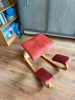Stokke Varier Variable kniestoel rood leer, Huis en Inrichting, Ophalen, Gebruikt, Leer, Eén