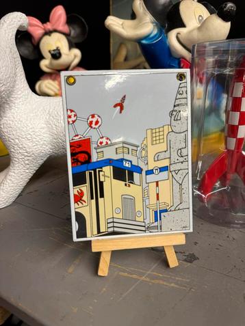 Emaille Belgie Brussel Kunstwerk Kuifje beschikbaar voor biedingen