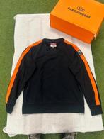Parajumpers Fleece sweater trui pull met oranje lijn, Maat 48/50 (M), Zwart, Parajumpers, Ophalen of Verzenden