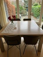 Grote vierkante design houten zware eettafel 150 x 150, Huis en Inrichting, Tafels | Eettafels, 100 tot 150 cm, 200 cm of meer