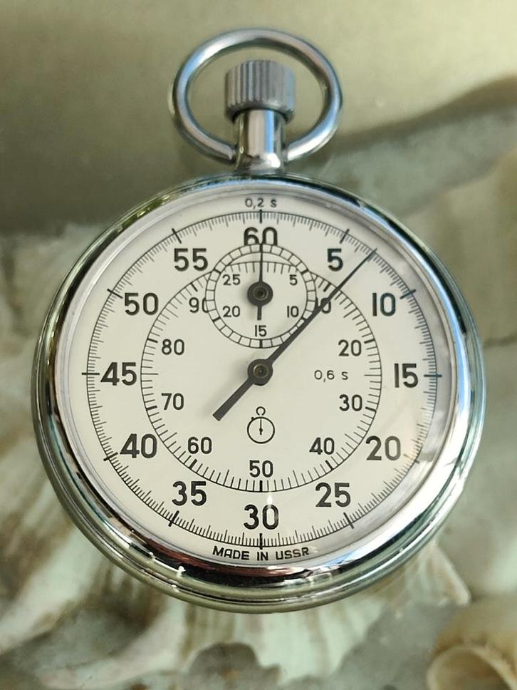 Stopwatch Agat Made in USSR 80s,, Antiek en Kunst, Antiek | Klokken, Ophalen of Verzenden