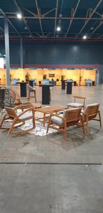 Tuinmeubelen Sofa Set Teakhout, Huis en Inrichting, Stoelen, Ophalen, Nieuw, Grijs, Drie