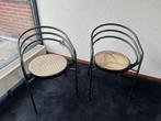 vintage buisframe stoelen, Huis en Inrichting, Stoelen, Twee, Zo goed als nieuw, Zwart, Riet of Rotan