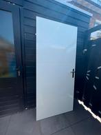 Opdekdeur 210 x 93 linksdraaiend incl deurbeslag, Ophalen, Gebruikt, 80 tot 100 cm, Binnendeur
