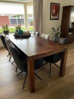 Zware Teakhouten Eettafel voor 6 personen, Ophalen, Rechthoekig, Teakhout