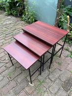 3 Bijzettafels Mimi set jaren 70 metaal vintage retro, Minder dan 55 cm, Gebruikt, Metaal of Aluminium, Retro vintage sixties Spectrum Pastoe
