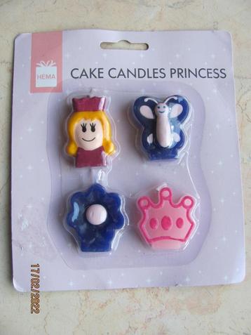 NIEUW in verpakking HEMA Prinses Taart KAARSJES 4delig kaars beschikbaar voor biedingen