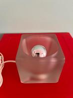 GLASS CUBE LAMP. — PEIL. &. PUTZLER., Huis en Inrichting, Lampen | Tafellampen, Ophalen of Verzenden, Gebruikt, Glas, Minder dan 50 cm