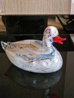 Glaskunst/Glazen Grote Eend veel mooie gemarmerde kleuren, Antiek en Kunst, Ophalen of Verzenden