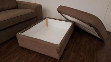 IKEA Kivik 3-zitsbank met hocker/voetenbank, bruin - afbeelding 11
