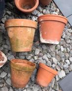 Oude en nieuwe terracotta potten Italiaanse diverse, Tuin en Terras, Bloempotten, Gebruikt, Rond, Ophalen of Verzenden, Minder dan 40 cm