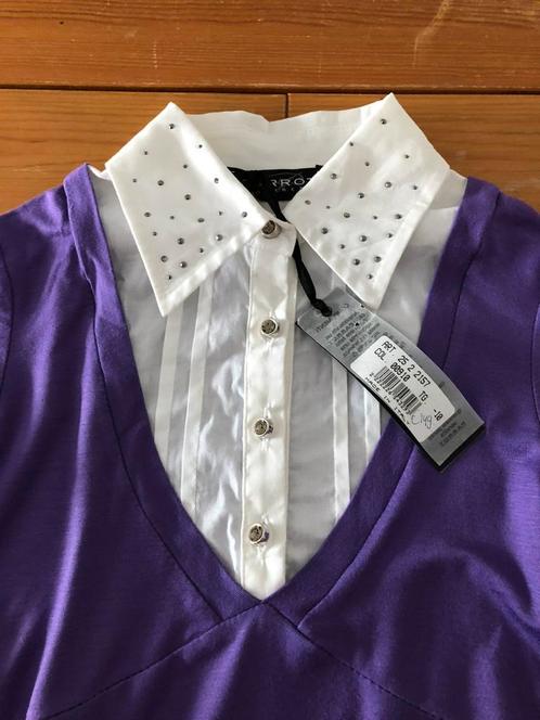 Nieuw paars/witte jurk van Parrot met strik op de jurk, Kinderen en Baby's, Kinderkleding | Maat 134, Nieuw, Meisje, Jurk of Rok