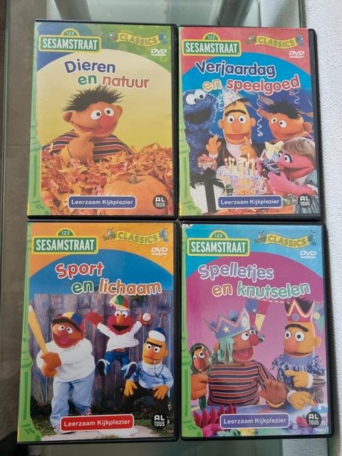 4x Orig. SESAMSTRAAT DVD'S, Div, Igst!, Cd's en Dvd's, VHS | Kinderen en Jeugd, Zo goed als nieuw, Tekenfilms en Animatie, Alle leeftijden